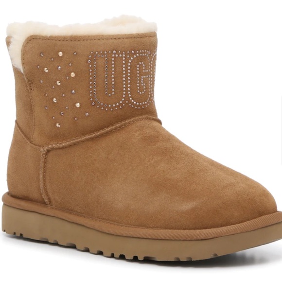 UGG Classic Gem mini ankle bootie boots - Picture 3 of 10